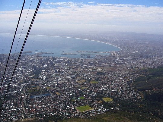 pohled na Kapske mesto ze Stolove hory
