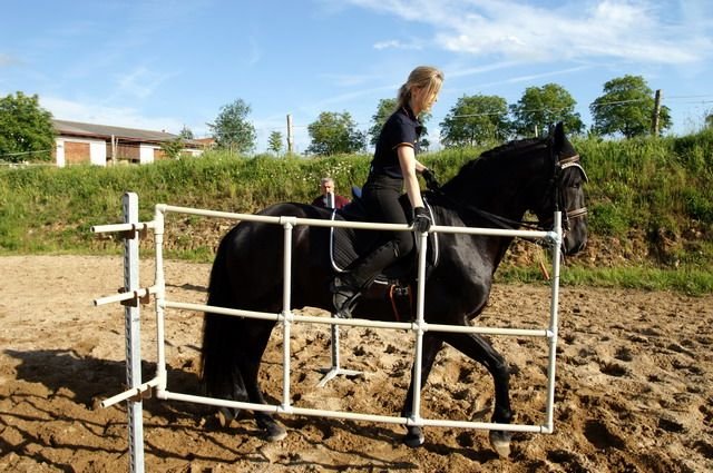 Otvírání brány na jízdárně farmy Prak Otvírání brány na jízdárně farmy Prak