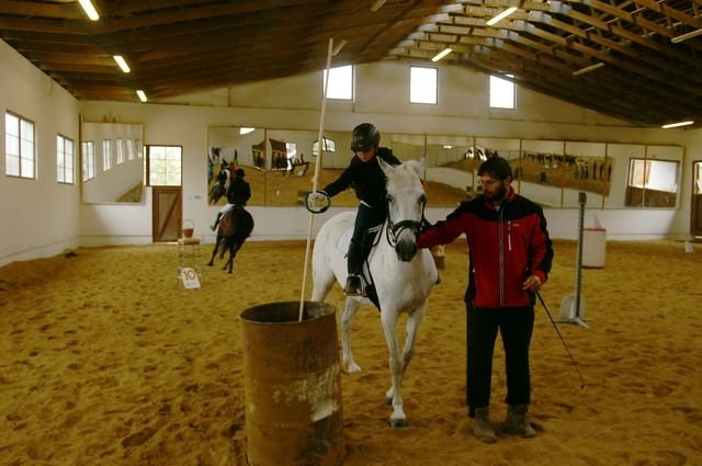 Odložení tyče s kroužkem do barelu Odložení tyče s kroužkem do barelu