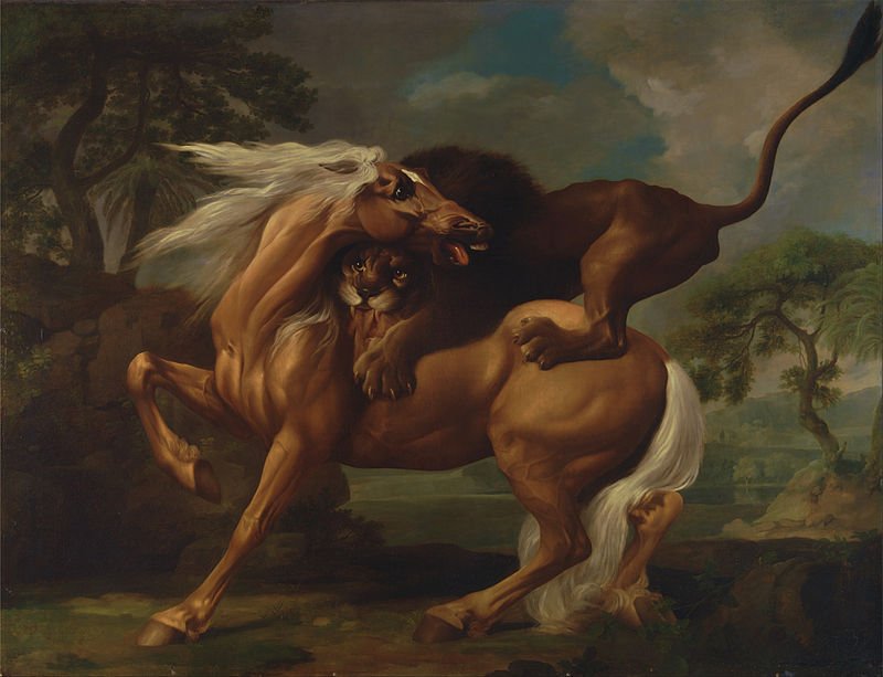 Kůň napadený lvem - George Stubbs