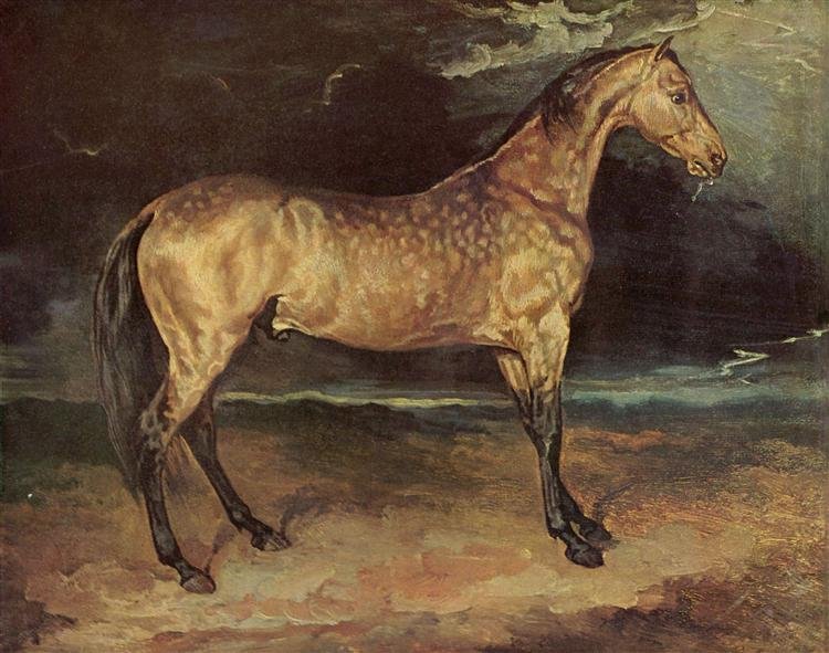 Kůň vytrašený z bouřky - Théodore Géricault